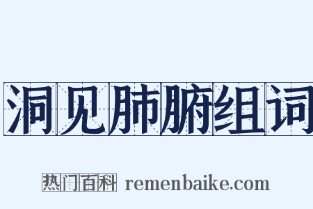 洞见肺腑组词是什么意思的图片